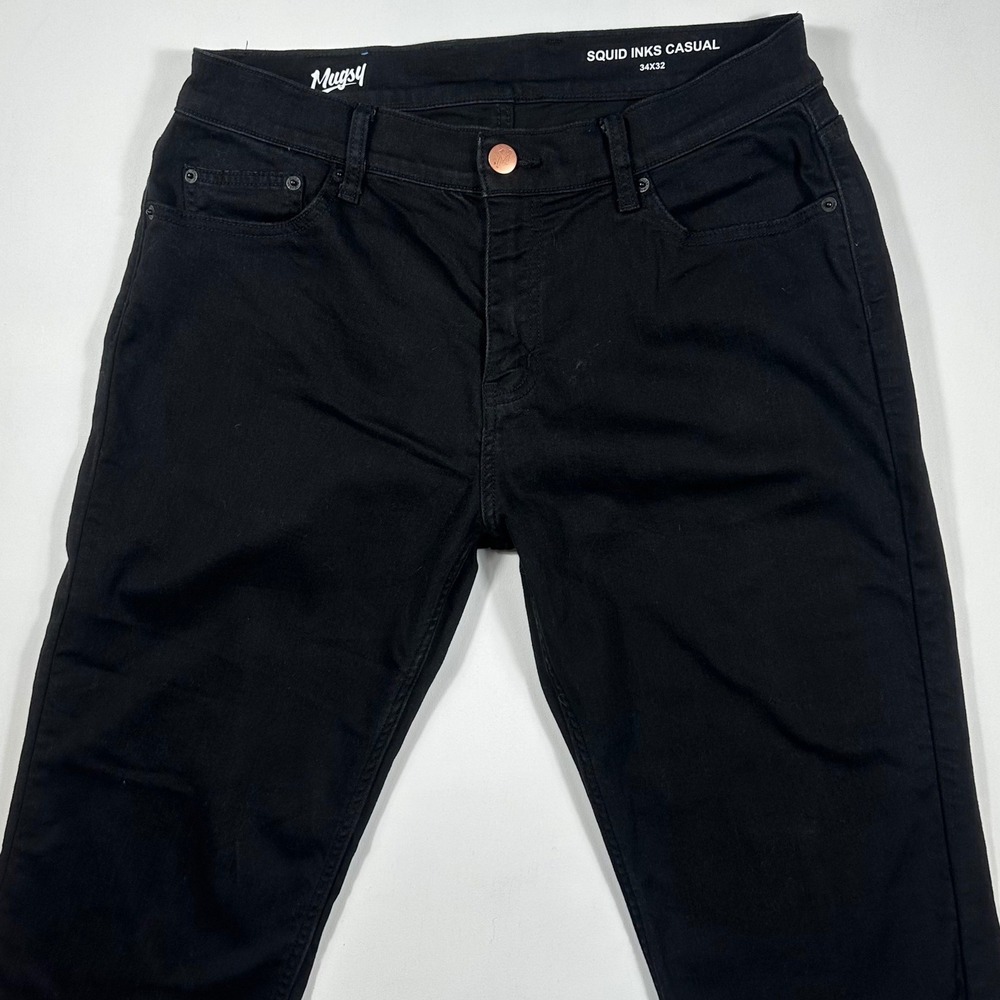 Mugsy Squid Inks Casual Jeans Mens 34x30 Performance Stretch Denim Black